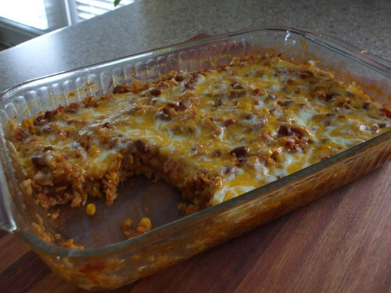 Chipotle Red Beans & Rice Casserole