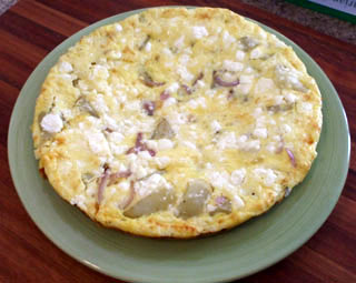 Potato, Red Onion and Feta Frittata