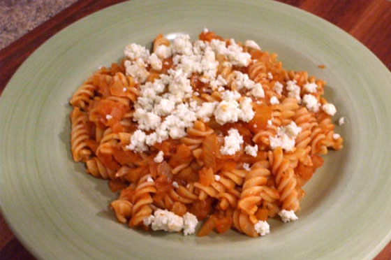 Penne with Fennel, Tomato and Blue Cheese
