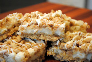 White Chip Lemon Streusel Bars