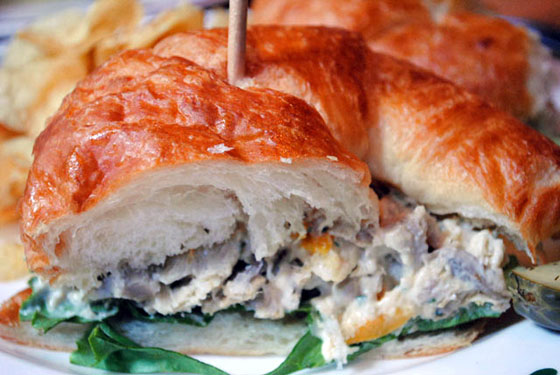Apricot-Almond Chicken Salad Croissant Apricot-Almond Chicken Salad Croissant