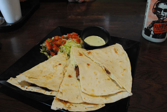 Swanky's Taco Shop Pork Quesadilla