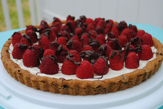 Raspberry Cookie Tart