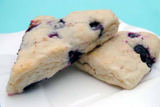 Blueberry Scones with Lemon Glaze