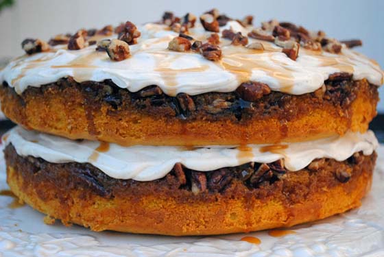 Praline Pumpkin Cake by So, How's It Taste? www.leah-claire.com