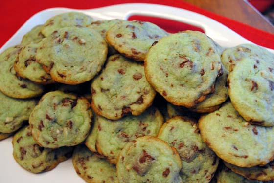 Mint Chocolate Chip Cookies