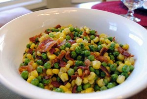 Peas and Corn with Thyme Butter