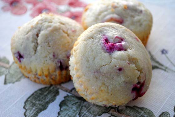 Raspberry Corn Muffins