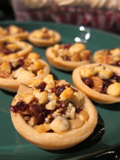 Gorgonzola, Date and Walnut Tartlets