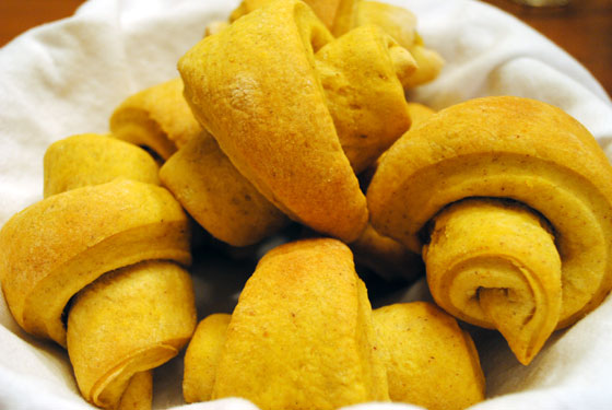 Pumpkin Dinner Crescents