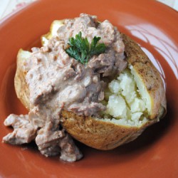 Beef Stroganoff Topped Potato