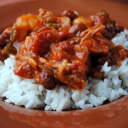 Slow-Cooked Jambalaya-Style Red Beans & Rice