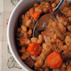 Smoky Ham and Navy Bean Stew