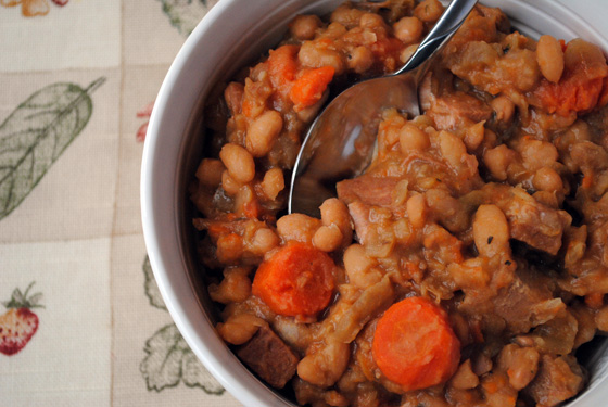 Smoky Ham and Navy Bean Stew