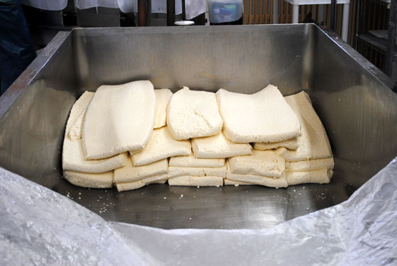 blocks of curds