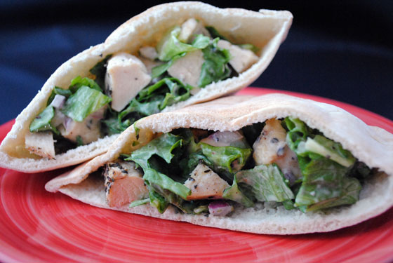 Lemon Basil Chicken Pita