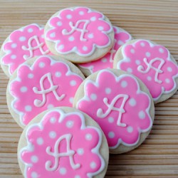 Monogrammed Sugar Cookies: A is for Aly