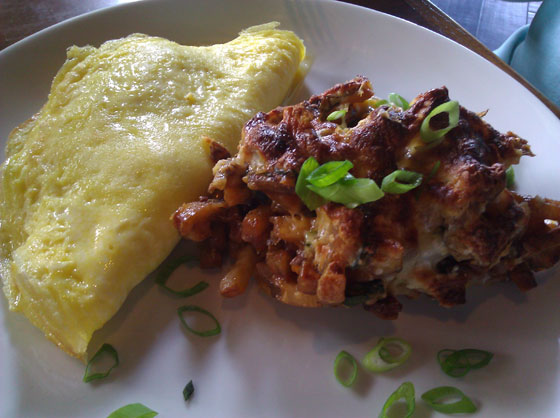 Local Ham & Cheese Omelet with White Trash Hash