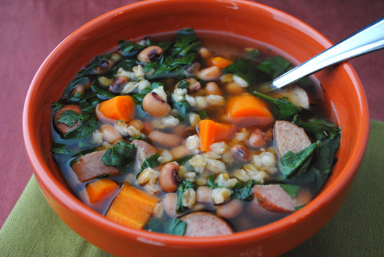 Black-Eyed Pea and Sausage Soup