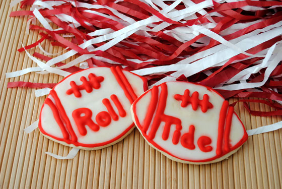 Roll Tide Football Cookies