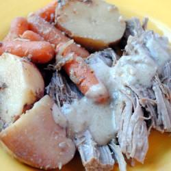 Pot Roast with Sour Cream Horseradish Sauce