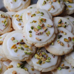 Iced Lemon Pistachio Cookies