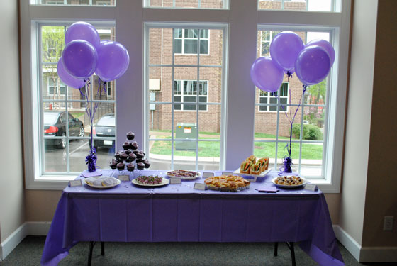 Food Table with Balloons