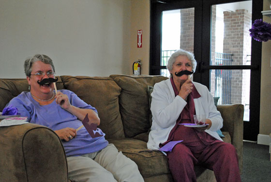 Mom & Grandma playing Staches & Tiaras