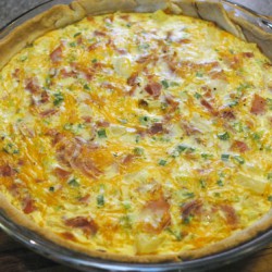 Ham, Pineapple, and Cheddar Quiche