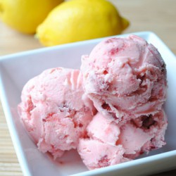Lemon Strawberry Ice Cream