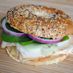 Mediterranean Turkey Bagelwich by So, How's It Taste? www.leah-claire.com