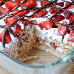 No Bake Strawberry Cake by So How's It Taste