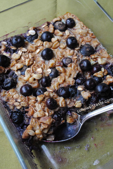 Blueberry Baked Oatmeal by So How's It Taste