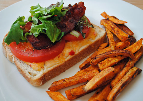 Open-Faced Pimiento Cheese BLT