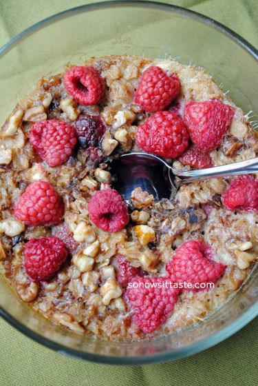 Raspberry Baked Oatmeal by So How's It Taste