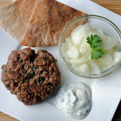 Beef Kefta Patties with Cucumber Salad