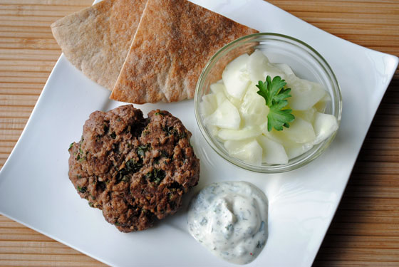 Beef Kefta Patties with Cucumber Salad