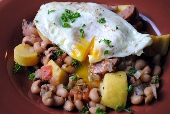 Sausage & Black-Eyed Pea Hash