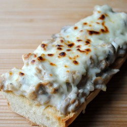 Sausage Alfredo French Bread Pizza