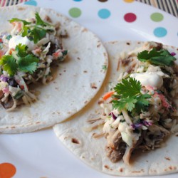 Slow Cooker Pork Tacos with Spicy Citrus Slaw