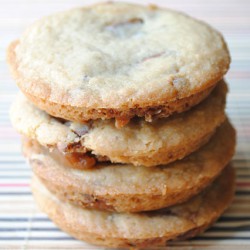 Stacked Deep Dish Caramel Apple Milky Way Cookies