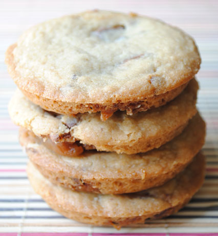 Stacked Deep Dish Caramel Apple Milky Way Cookies