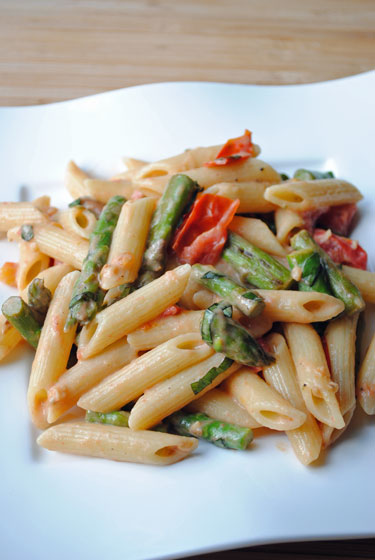 Tomato & Asparagus Carbonara