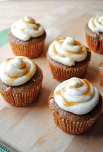 Apple Cider Cupcakes with Salted Caramel Buttercream