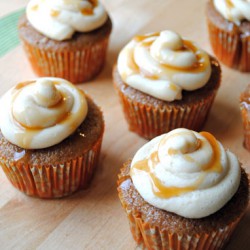 Apple Cider Cupcakes with Salted Caramel Buttercream