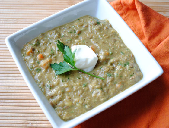 Curried Green Lentil Soup