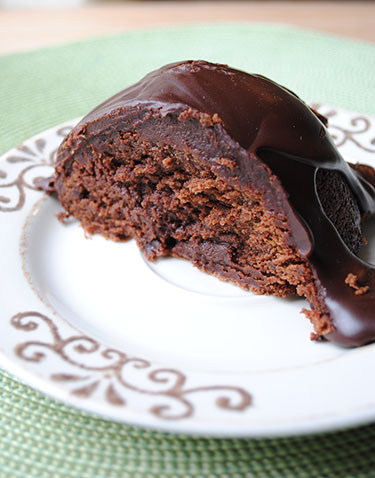 Slice of Tunnel of Fudge Cake