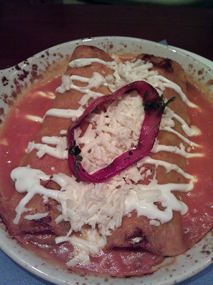 El Vez Roasted Red Pepper Enchiladas