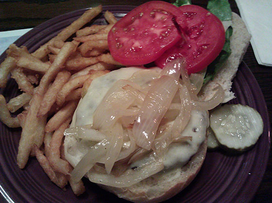 Moriarty's Pub Onion Burger