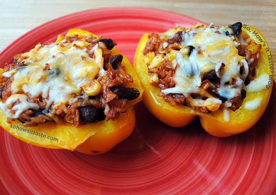 Vegetarian Stuffed Peppers by So, How's It Taste